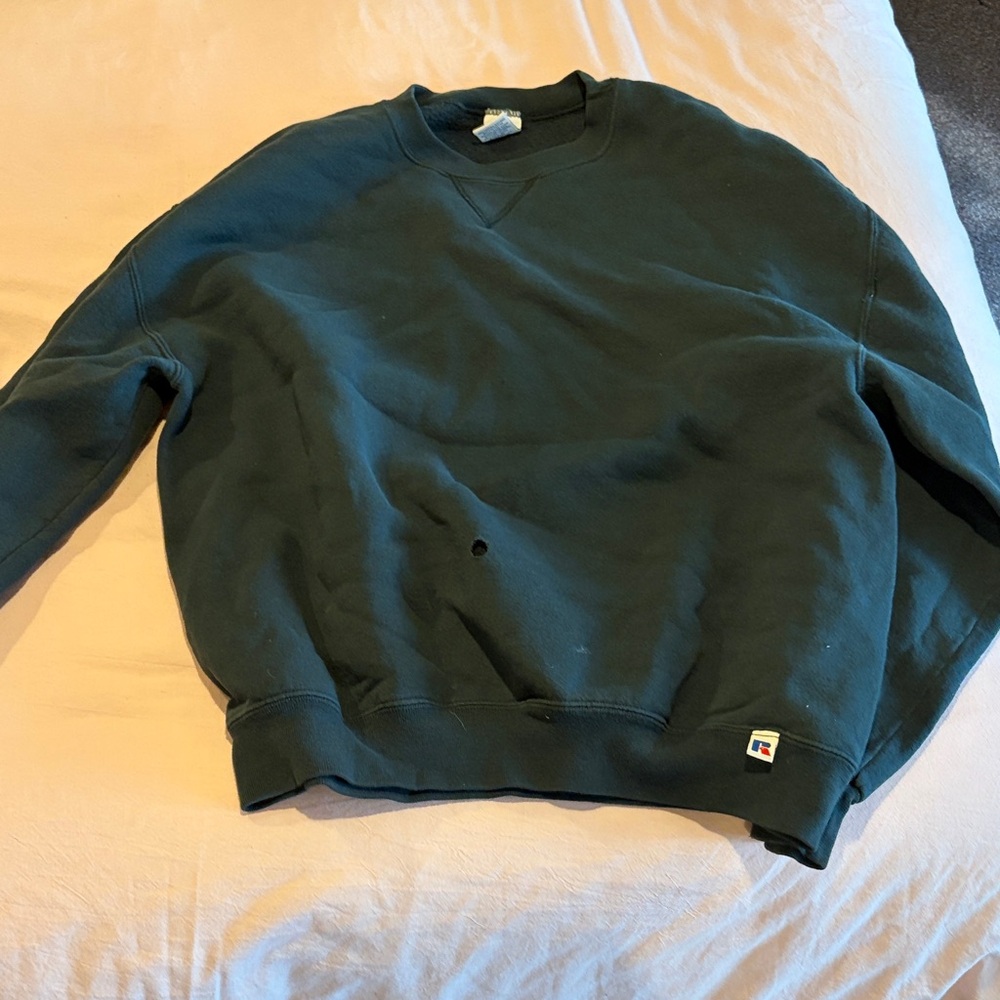 Russell Athletic Men's Forest Green Crewneck Sweatshirt